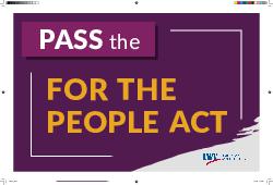 For The People Act - Rally Sign