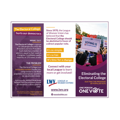 Eliminating the Electoral College Trifold Brochure
